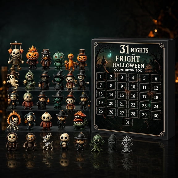 Halloween Advent Calendar 2026 31 Days Countdown 31 Mini Figurines