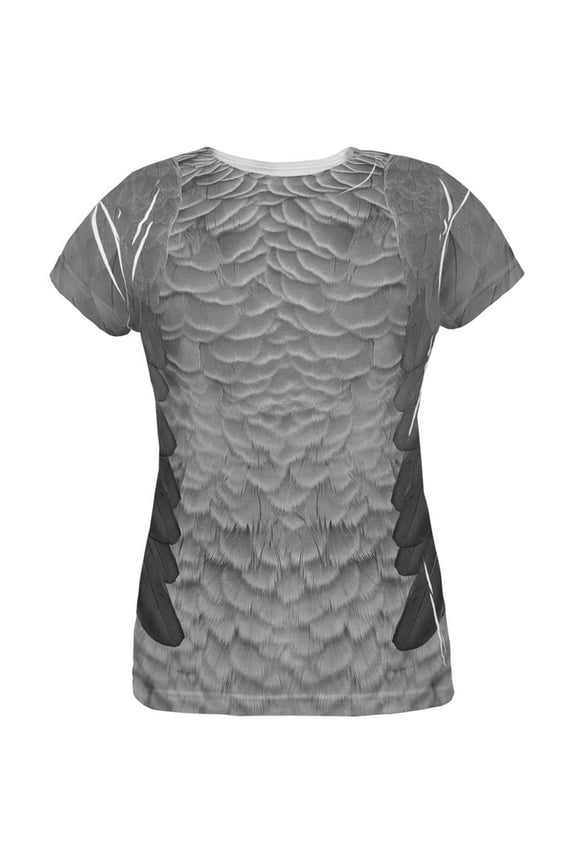 Halloween African Grey Parrot Costume All Over Womens T-Shirt - Large