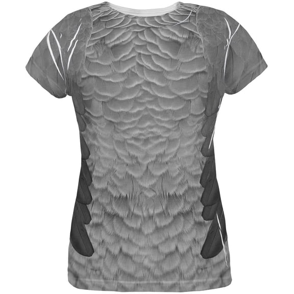 Halloween African Grey Parrot All Over Womens Costume T Shirt