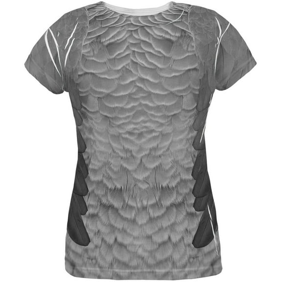 Halloween African Grey Parrot Costume All Over Womens T-Shirt - Medium