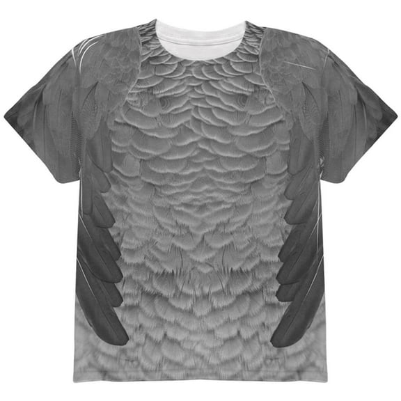 Halloween African Grey Parrot Costume All Over Youth T Shirt Multi YSM