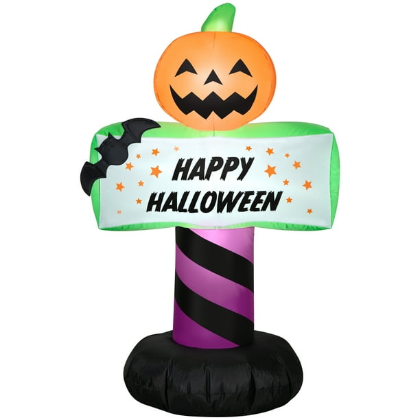 Halloween Airblown Inflatable, Happy Halloween Sign, 3.5', by Way To