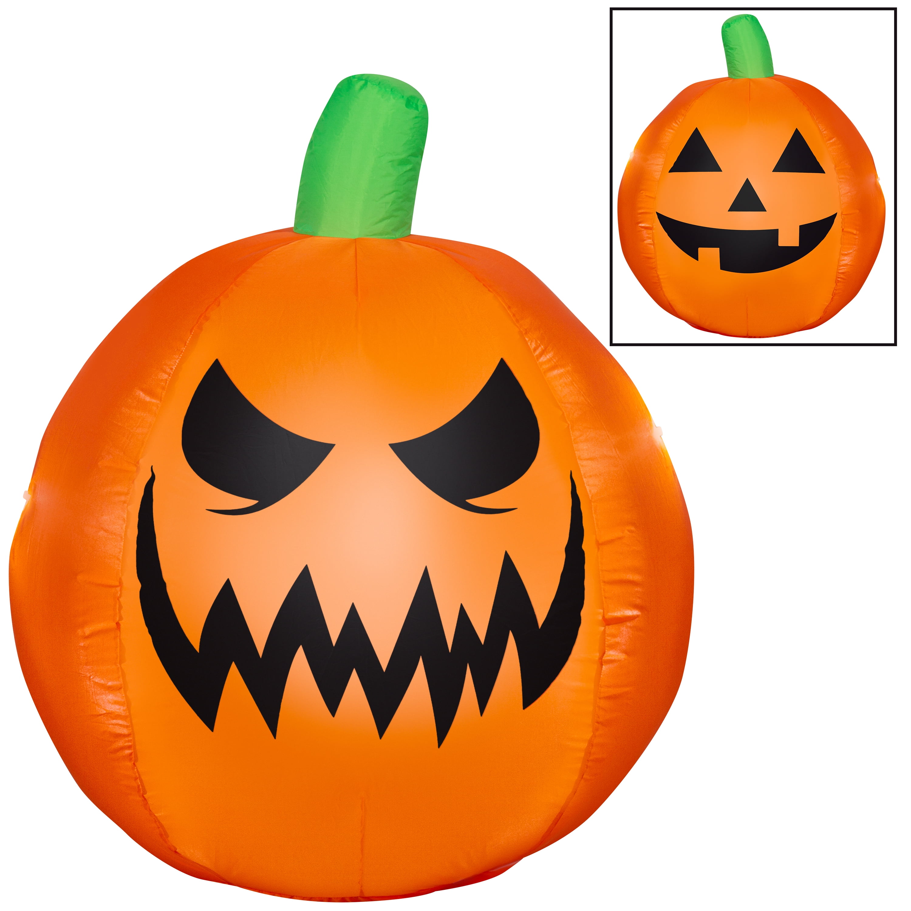 Halloween Airblown Inflatable, Reversible Pumpkin, 3', by Way To