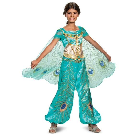 Halloween Aladdin: Jasmine Teal Deluxe Toddler Costume
