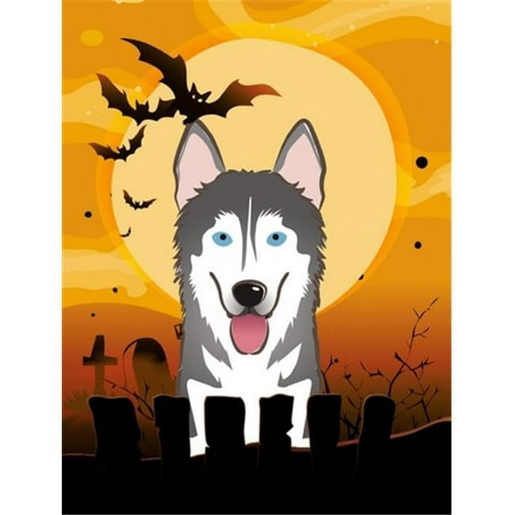 Halloween Alaskan Malamute Flag Garden Size