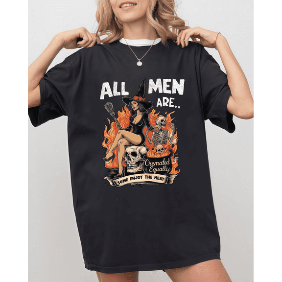 Halloween Casual Cotton All Men Are Graphic Tee T Shirt Top Vintage Retro Slogan Design Black S-5XL