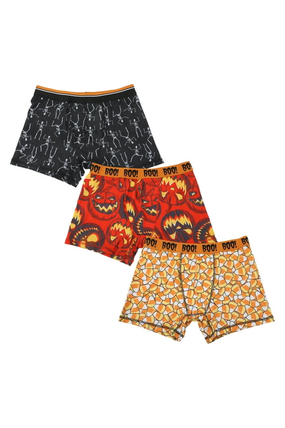 Halloween All-Over Prints Men's Boxer Briefs Multipack (3 Pack)-Large