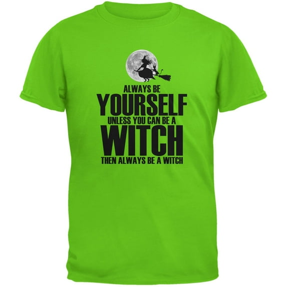 Halloween Always Be Yourself Witch Electric Green Youth T-Shirt