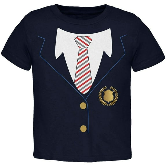 Halloween American School Girl Costume Toddler T Shirt Navy 3T