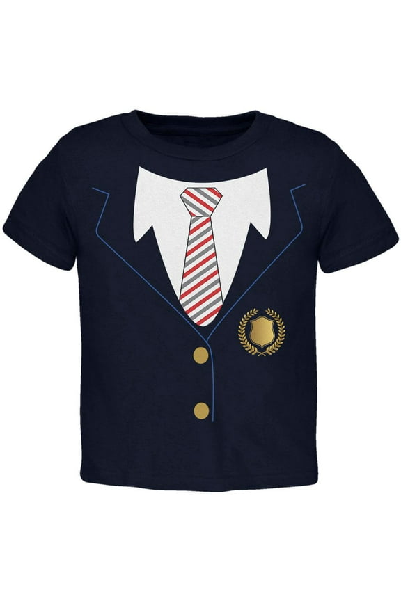 Halloween American School Girl Costume Toddler T Shirt Navy 3T