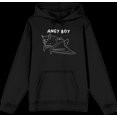 thumbnail image 1 of Halloween Angry Boy Black Adult Long Sleeve Hoodie-Medium, 1 of 3