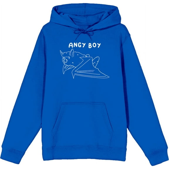 Halloween Angry Boy Blue Adult Long Sleeve Hoodie-3XL