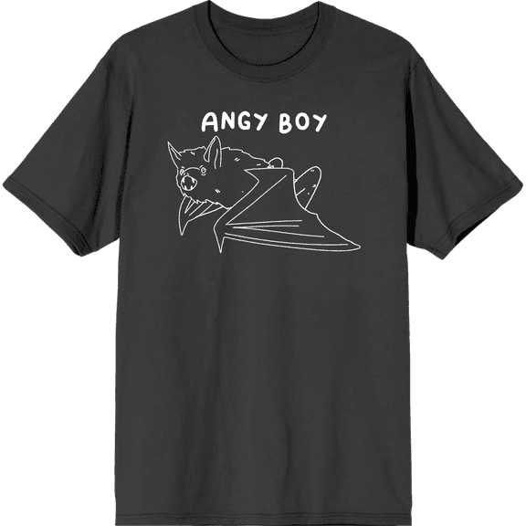 Halloween Angry Boy Charcoal Men's Crew Neck Short Sleeve Tee-Medium