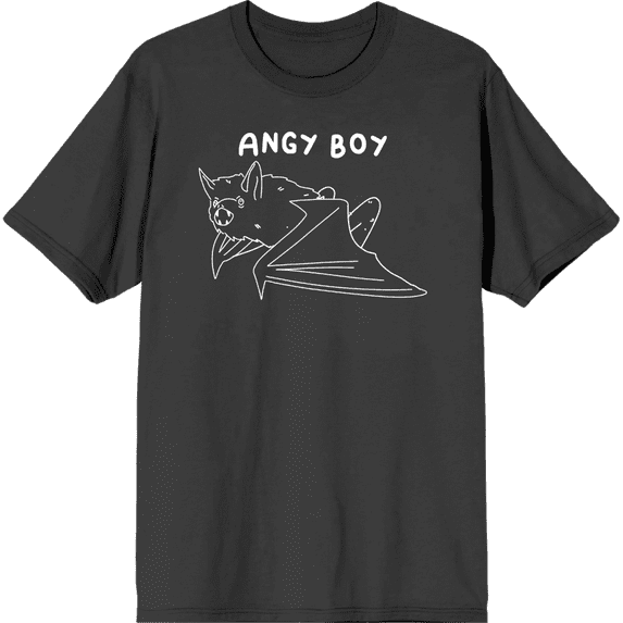 Halloween Angry Boy Charcoal Men's Crew Neck Short Sleeve Tee-Medium