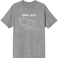 thumbnail image 1 of Halloween Angry Boy Heather Gray Men's Crew Neck Short Sleeve Tee-Medium, 1 of 2