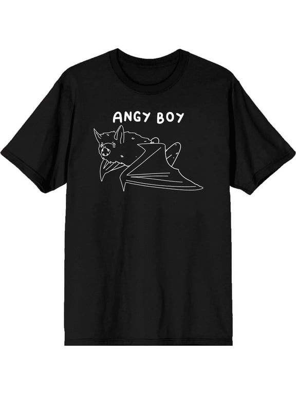 Halloween Angry Boy Men's Black Crew Neck Short Sleeve Tee-Large