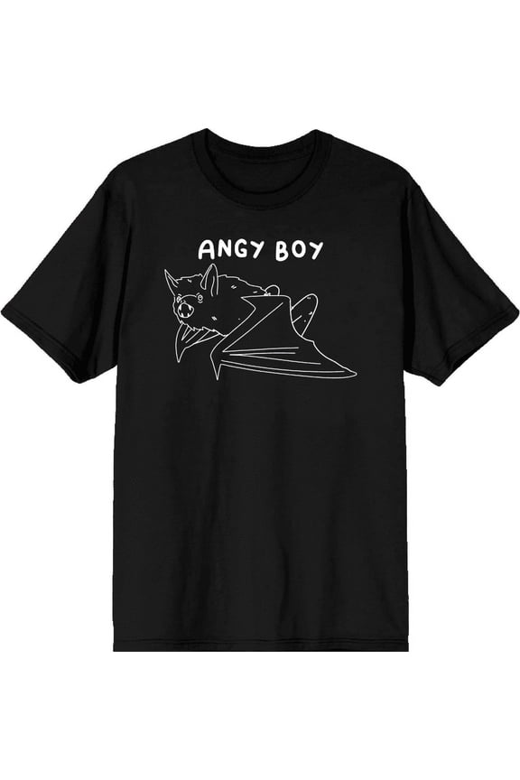 Halloween Angry Boy Men's Black Crew Neck Short Sleeve Tee-Small