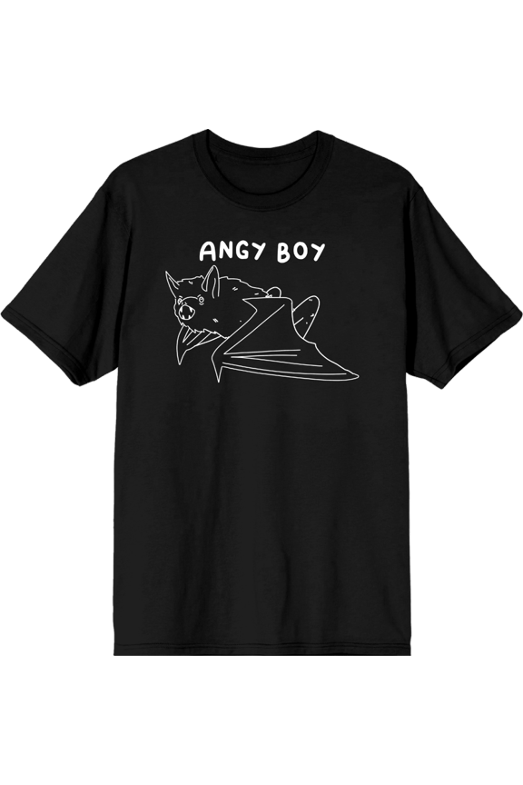 Halloween Angry Boy Men's Black Crew Neck Short Sleeve Tee-Small
