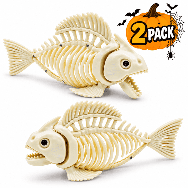 Fishbone Skeleton Image Halloween Animal Skeletons Decoration Fake Fish Halloween Home Decor ...