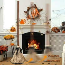 Halloween Animated Floating Witch Broom, Animated Halloween Magical Brooms That Moves, Light up Dancing Witch Brooms, Haunted Dancing Broom for Indoor Party Home Floor Decor (1)