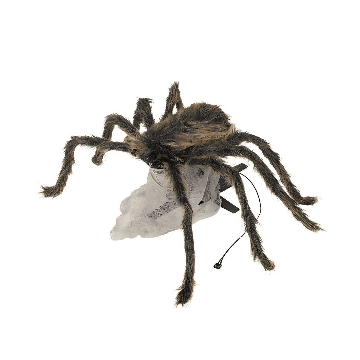 Halloween Animated Jumping Spider Decoration, Scary Electric Bouncing Spider with Sound and Light Effects, Realistic Plush Spider Prop for Haunted Houses, Parties, Yards, and Indoor/Outdoor Decor