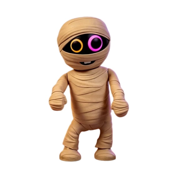 Halloween Animated Mummy 2.7-Ft, with LED Lights and Sound Sensor, 1 Pack.