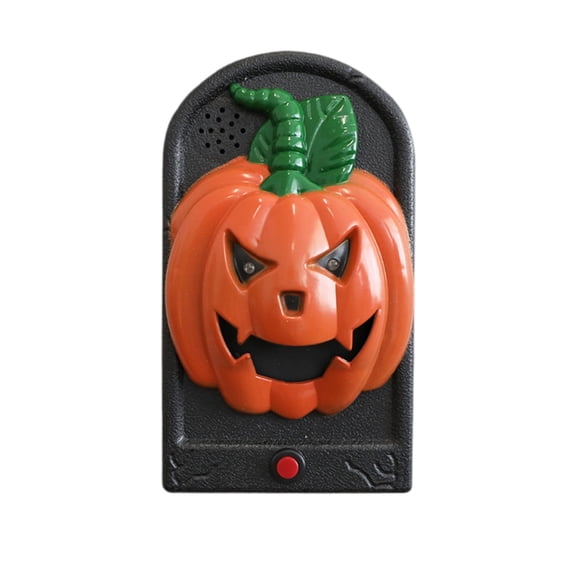 Halloween Animated Talking Pumpkin Decoration, Motion Activated Spooky Sound Effects, Indoor Outdoor Party Prop, Battery Operated, Scary Jack-O'-Lantern Wall Hanging for Home, Yard, Door, Porch Decor