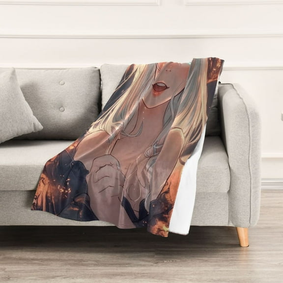 Halloween Animation Style Witch Throw Blanket 60" x 90" Soft and Warm Blankets for Couch Sofa and Bed