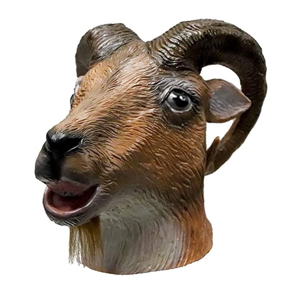 Halloween Antelope Head Mask,Full Head Goat Mask,Funny Animal Masks Fancy Dress for Halloween Carnival Costume Party,Antelope Cosplay Costume