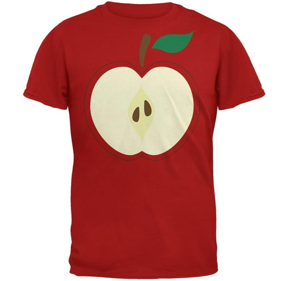 Halloween Apple Slice Costume Mens T Shirt Red X-LG