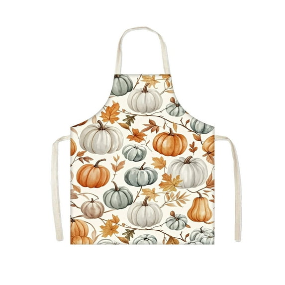 Halloween Aprons Ghost Cooking Apron, Adjustable Neck Strap Spider Web Pumpkin Kitchen Chef Apron with Pockets, for Cooking Barbecue Baking Sewing Crafting