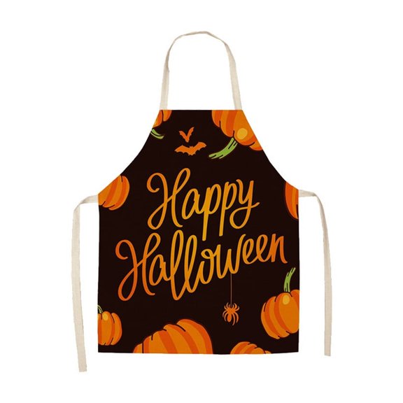 Halloween Aprons Vintage Happy Halloween Goth Kitchen Aprons for Women Men Gift, 19inch