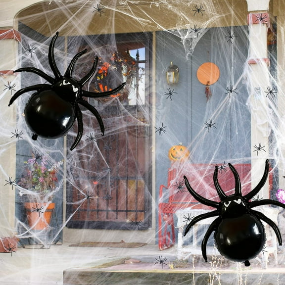 Halloween Araneid Foil Balloons Party Decor Spooky Spider Themed Supplies