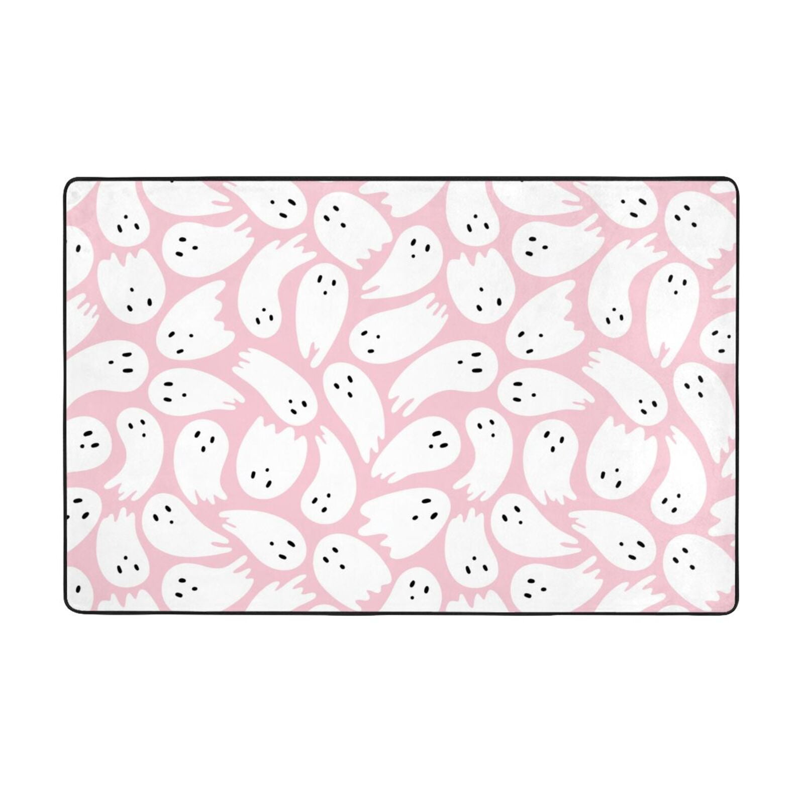 Halloween Area Rugs For Living Room Decor pink ghost halloween fun