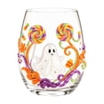 thumbnail image 1 of Halloween Artisan Glassware Collection, Ghost & Candy Embossed Tumbler, Spooky Handleless Glass for Party Home Bar Fall Gift, 1 of 7