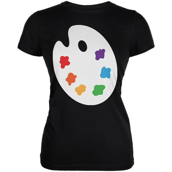 Halloween Artist Palette Costume Juniors Soft T Shirt LG