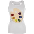 thumbnail image 1 of Halloween Artist's Paint Palette Costume Juniors Soft Tank Top White SM, 1 of 1