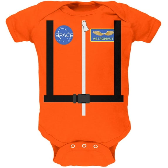 Halloween Astronaut Costume Orange Escape Suit Soft Baby One Piece Orange 0-3 M