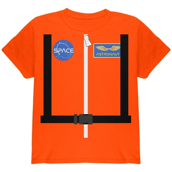 Halloween Astronaut Costume Orange Escape Suit Youth T Shirt Multi YSM
