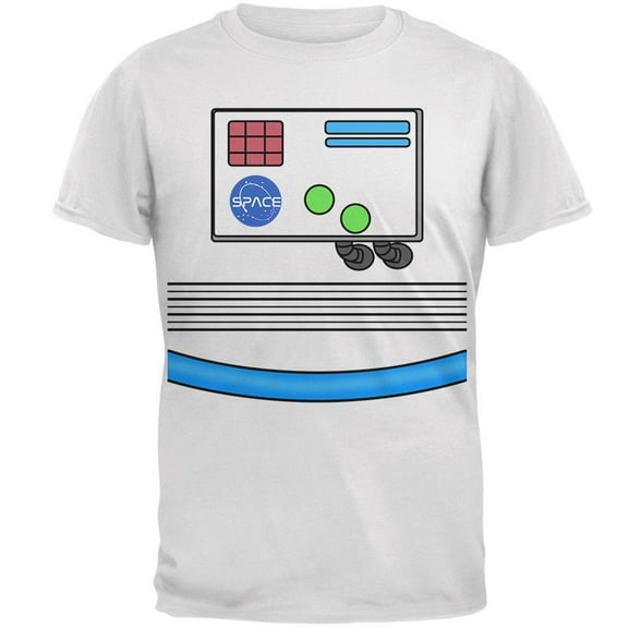 Halloween Astronaut Costume White In Space EVA Suit Mens Soft T Shirt White SM