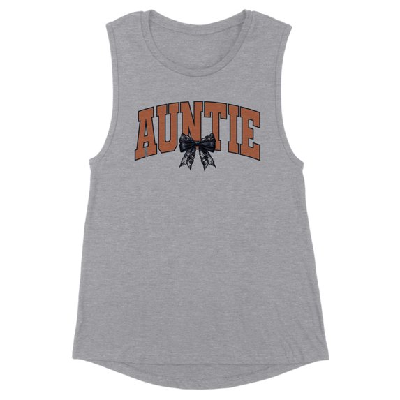 Halloween Auntie Women's Muscle Tank Large Heather Grey