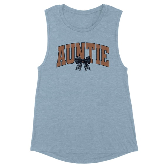 Halloween Auntie Women's Muscle Tank Medium Stonewash Denim