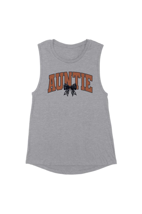 Halloween Auntie Women's Muscle Tank X-Large Heather Grey