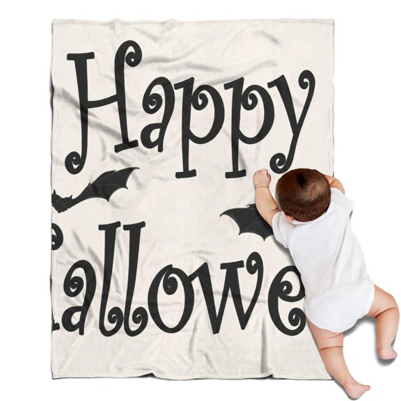Halloween Autumn Pumpkin Patch Cheerful Bright Comfortable All-Season Throw Blanket, 30 x 40 in (80 x 100 cm), Fleece for Sofa & Home Decor
