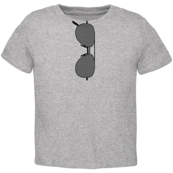 Halloween Aviator Sunglasses Cool Kid Costume Heather Toddler T-Shirt - 4T