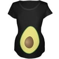 thumbnail image 1 of Halloween Avocado Costume Maternity Soft T Shirt Black SM, 1 of 1