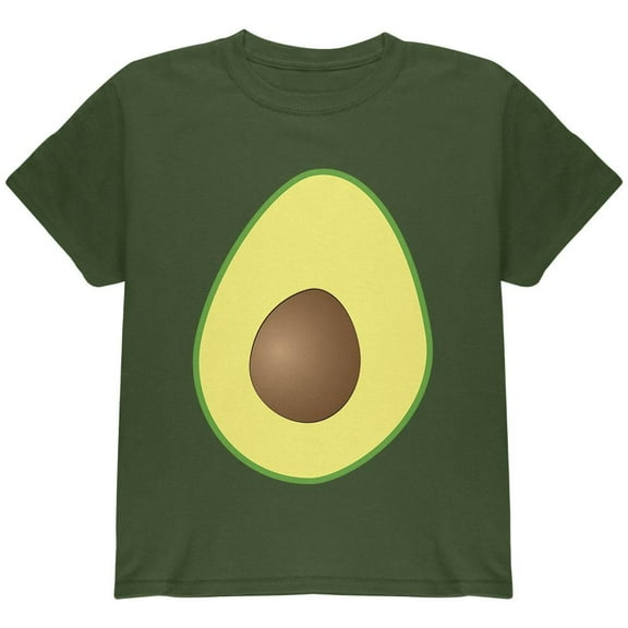 Halloween Avocado Costume Youth T Shirt Military Green YLG