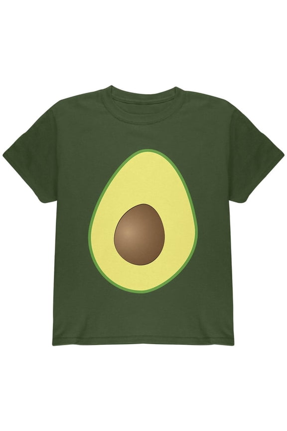 Halloween Avocado Costume Youth T Shirt Military Green YLG