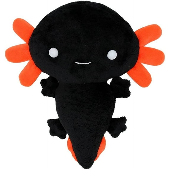 Halloween Axolotl Plush Toy Salamander Plushie Stuffed Animal Toy for Kids Gift 7.8" (Halloween Black)