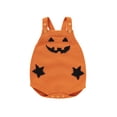 thumbnail image 1 of Halloween Baby Clothes 3M 6M 9M 12M 18M  Pumpkin Rompers Baby Knitted Romper Onesies Fall Warm Sweater Newborn Onesie Outfits, 1 of 10
